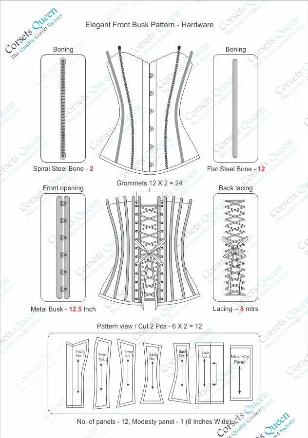 Danika Straight Cut Overbust Corset