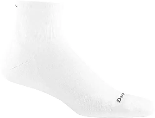 Darn Tough Mens 1040 Run 1/4 Crew Ultra-Lightweight with Cushion Merino Wool Socks