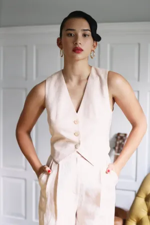 Diane Vest in Linen Blend
