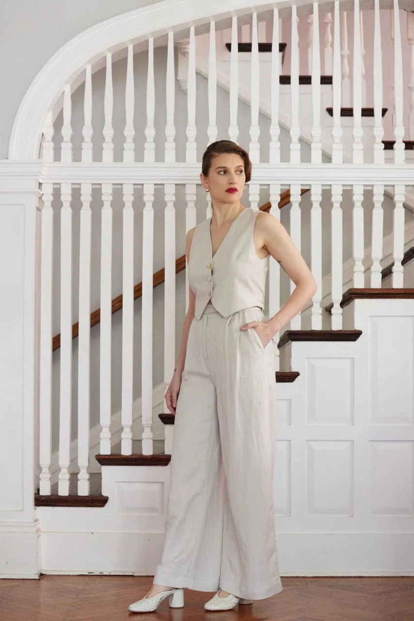Diane Vest in Linen Blend