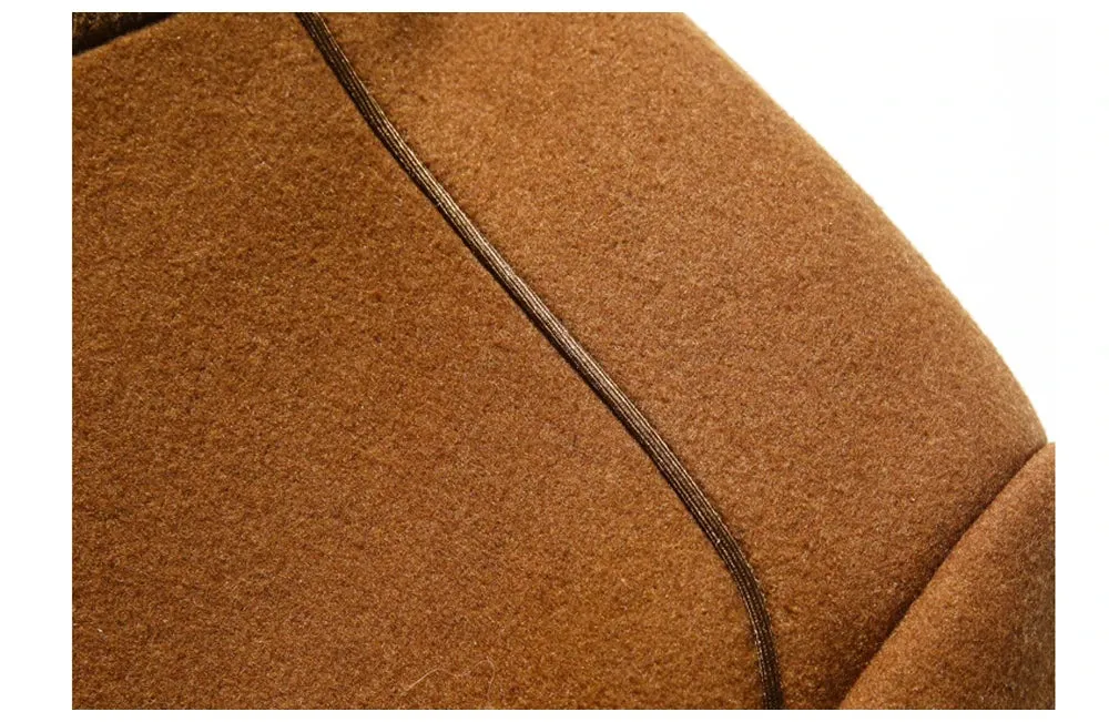 DIMUSI Winter Autumn Men's Wool Coats Casual Middle Long Scarf Collar Cotton-padded Thick Warm Woolen Coat Male Trench Clothing