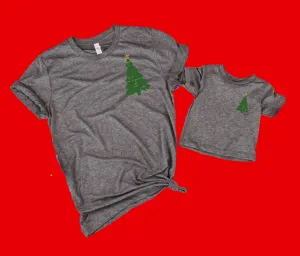 Distressed Christmas Tree Shirts | Matching Unisex Christmas Shirts