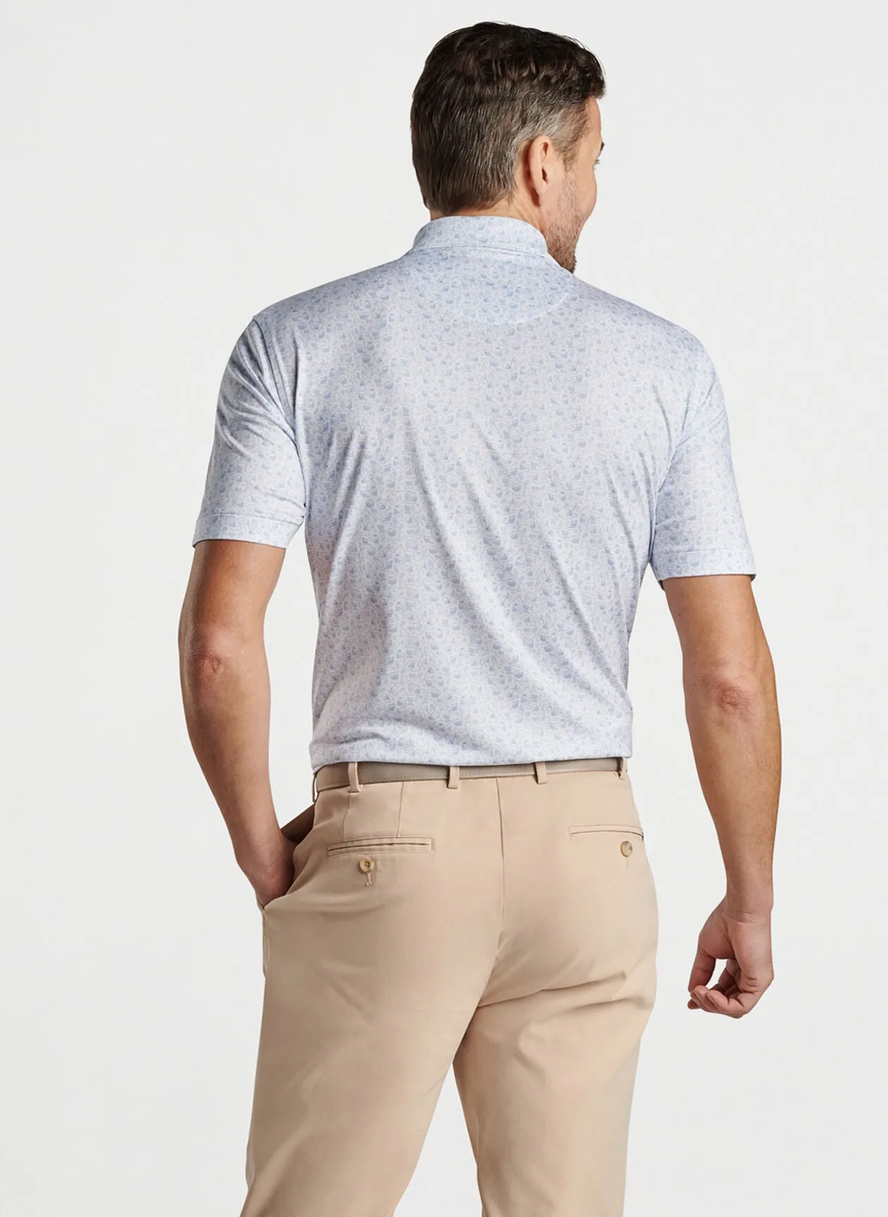 Double Transfused Performance Jersey Polo - White