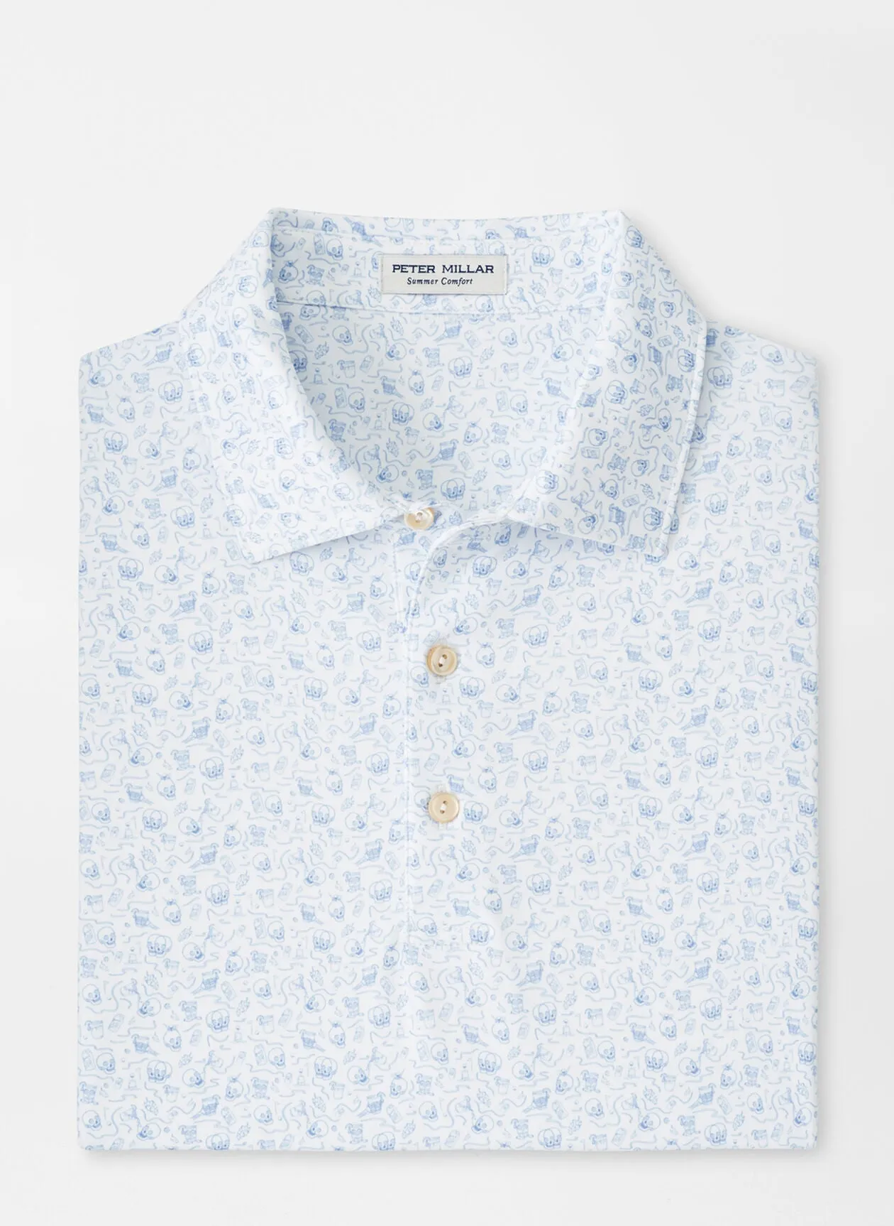 Double Transfused Performance Jersey Polo - White