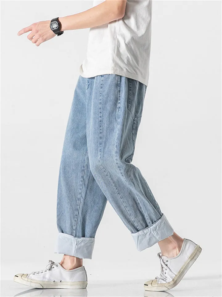 Durable Summer Men's Light Blue Jeans