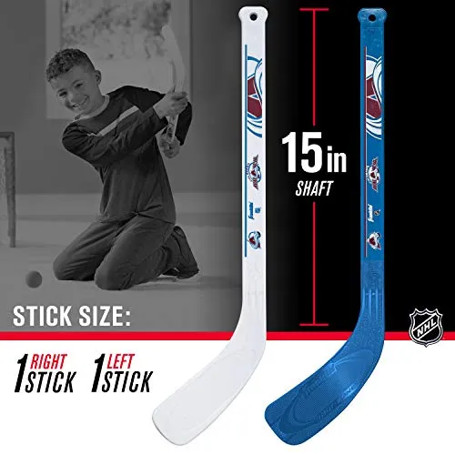 Franklin Sports NHL Colorado Avalanche Team Mini Hockey Set, Junior, Red