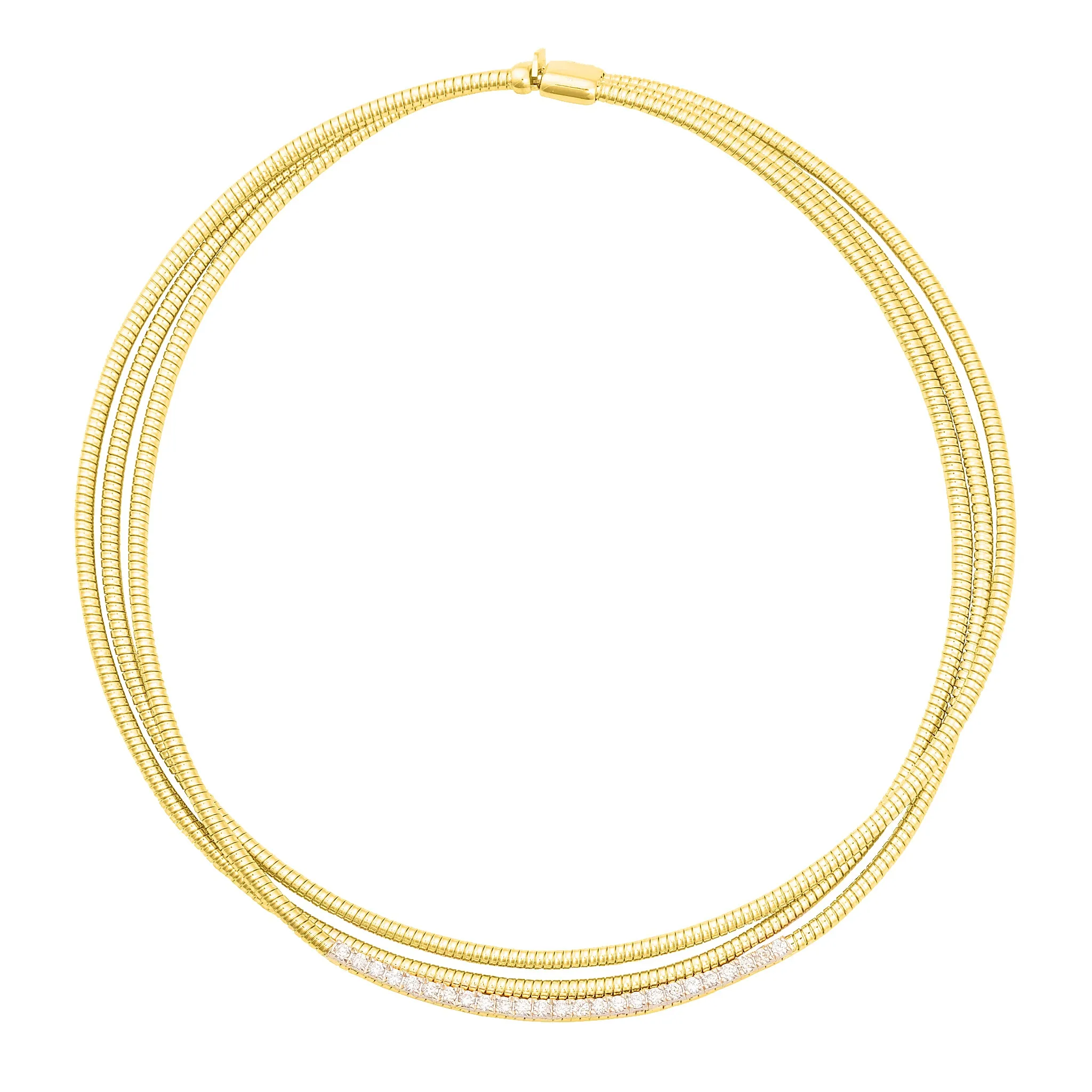 Gabriella Flexible Triple Row Diamond Necklace