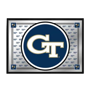 Georgia Tech Yellow Jackets: Team Spirit - Framed Mirrored Wall Sign