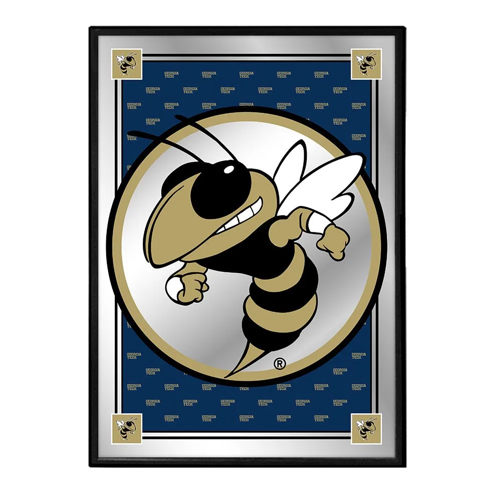 Georgia Tech Yellow Jackets: Team Spirit, Mascot - Framed Mirrored Wall Sign