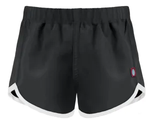 Girls UPF 50  Swim/Camp Board Short | Black w. White Trim