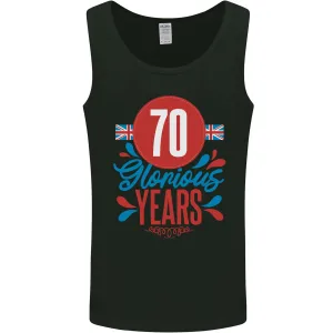 Glorious 70 Years 70th Birthday Union Jack Flag Mens Vest Tank Top