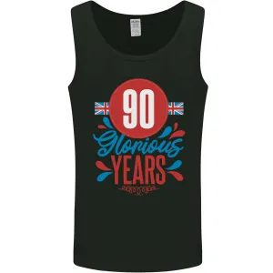 Glorious 90 Years 90th Birthday Union Jack Flag Mens Vest Tank Top