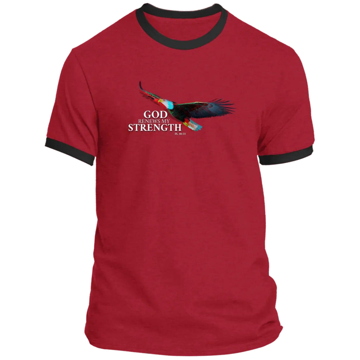 God Renews My Strength Men’s Ringer Tee