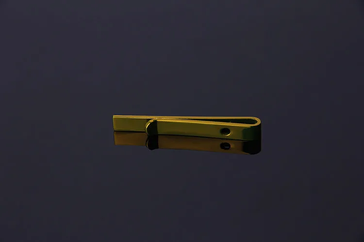 Gold Shiny Mens Tie Bars - Stylish Stainless Steel - Durable Tie Clips