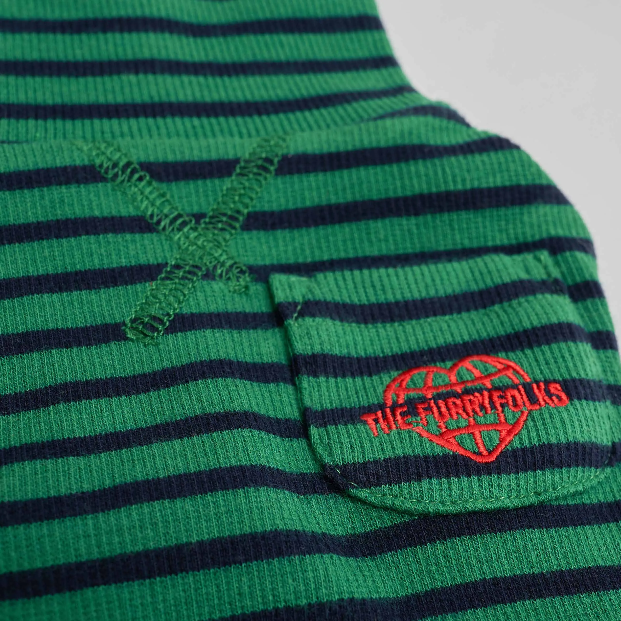 Green & Navy Stripe