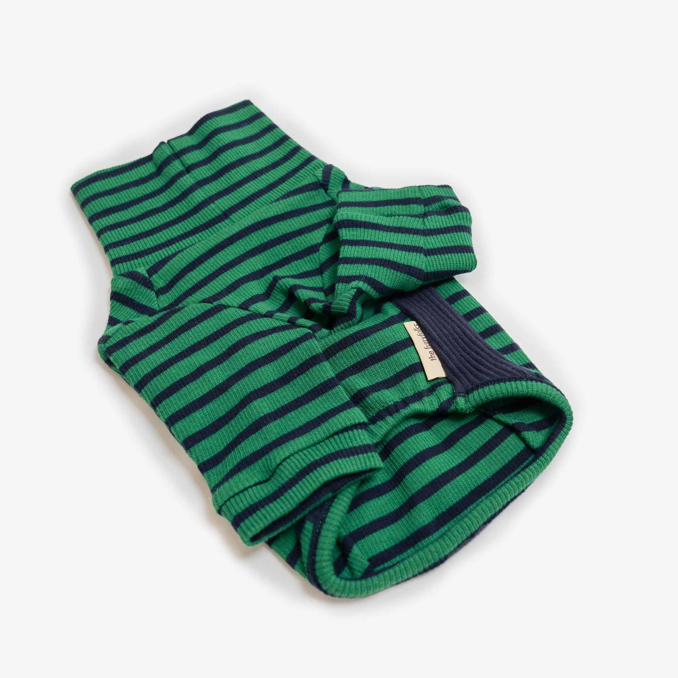 Green & Navy Stripe