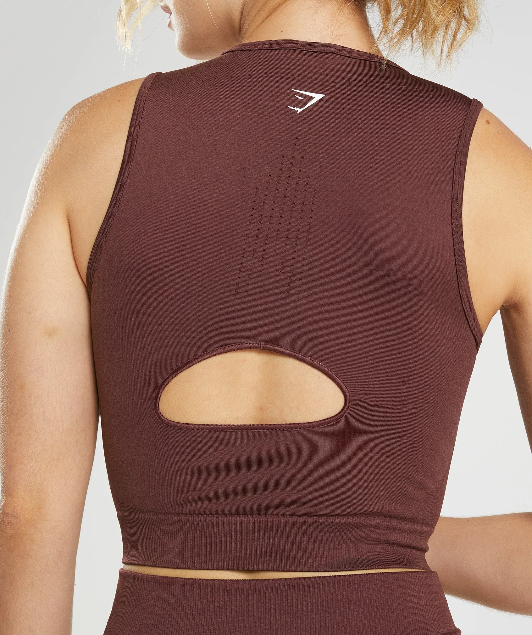 Gymshark Sweat Seamless Midi Tank - Baked Maroon