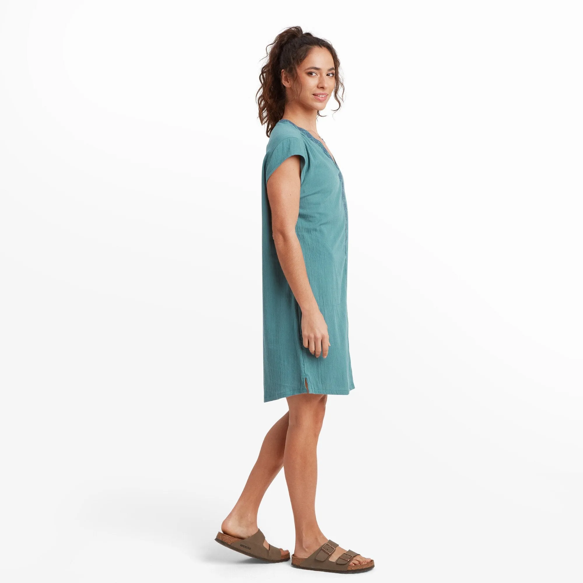 Hara Cap Sleeve Dress - Hydra