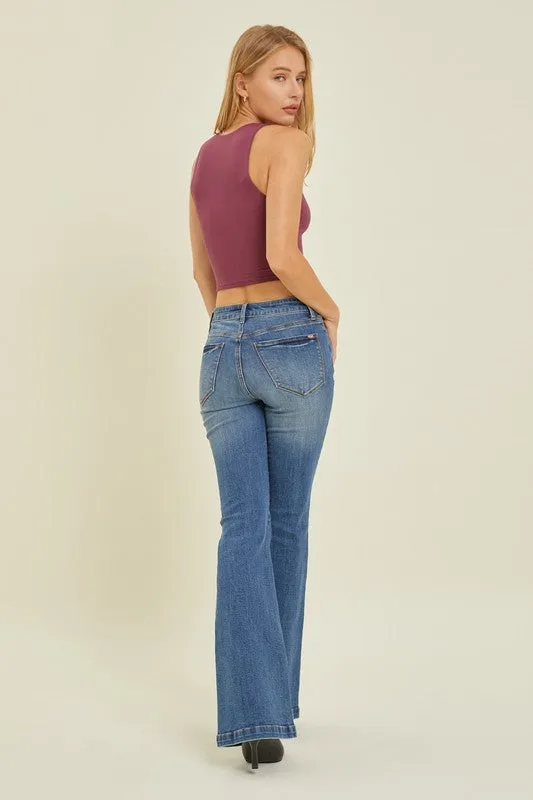 High-neck Crop Tank