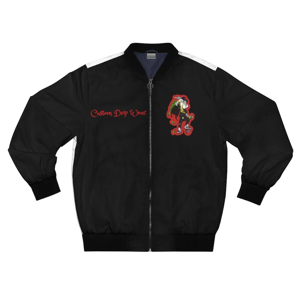 Icey Bugs Bunny Men's Jacket, Custom Drip Bugs, Bugs Bunny, Graphic Bomber jacket