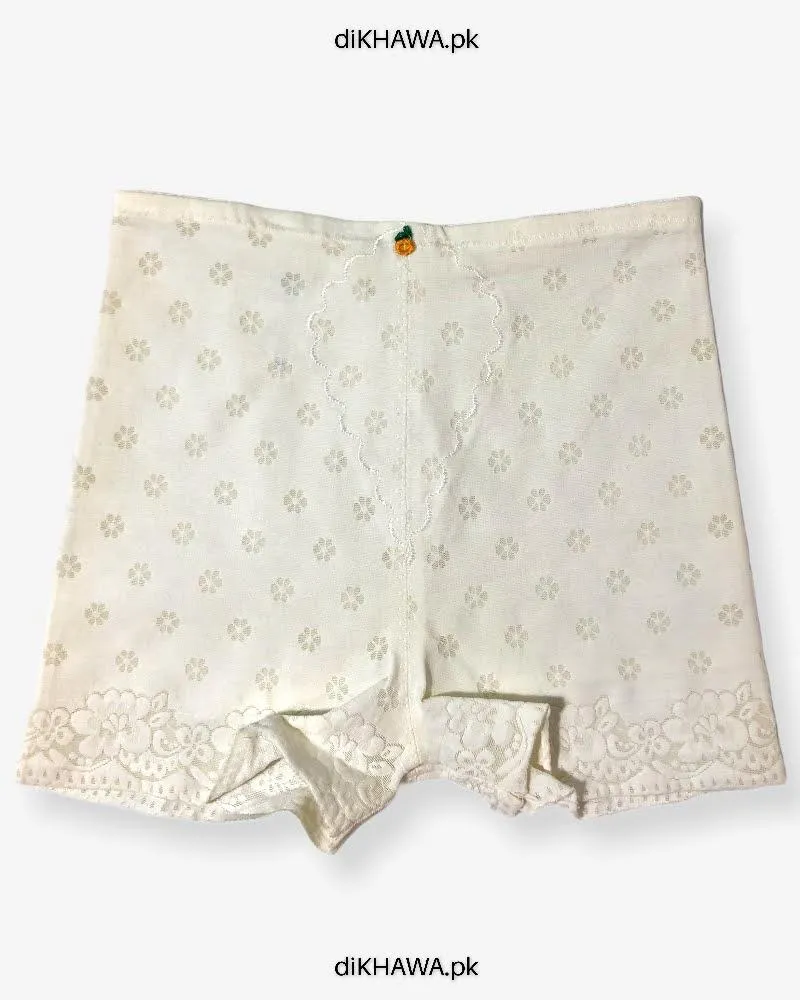 Imported Stocklot Branded Mid Waist Boyleg Panty In Net Panty Stretchable Net Lace Panty 2021
