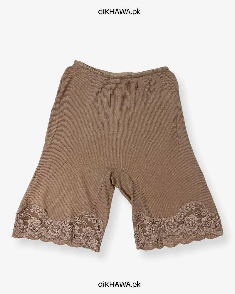 Imported Stocklot Branded Mid Waist Boyleg Panty In Net Panty Stretchable Net Lace Panty 2021