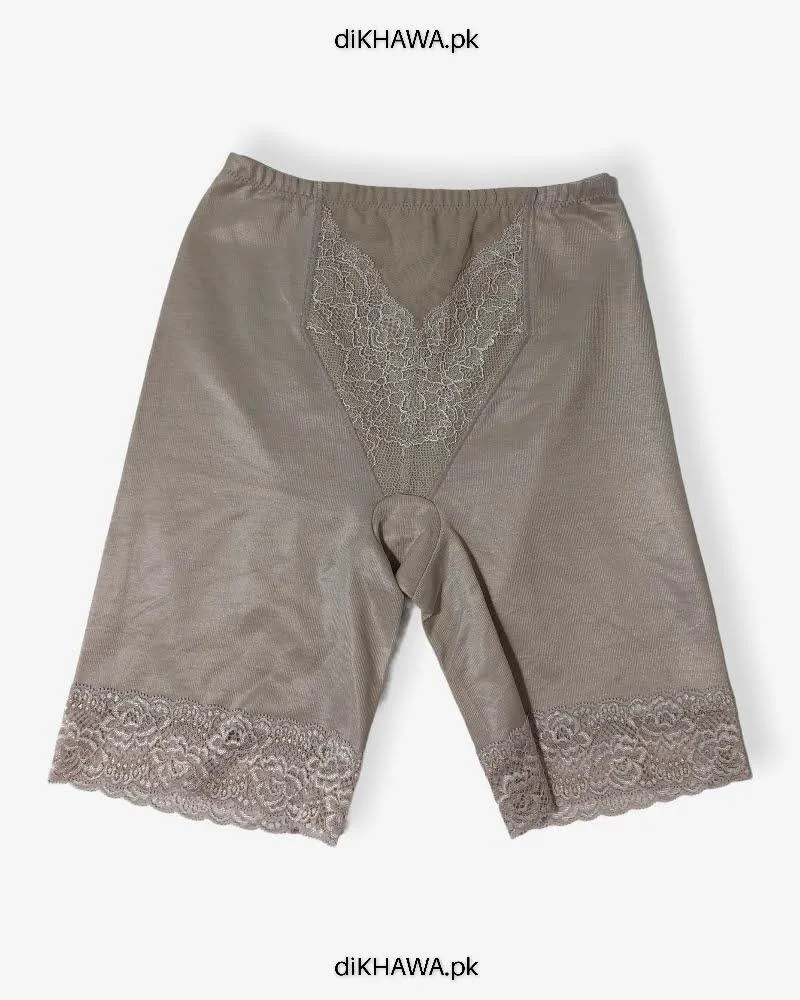 Imported Stocklot Branded Mid Waist Boyleg Panty In Net Panty Stretchable Net Lace Panty 2021