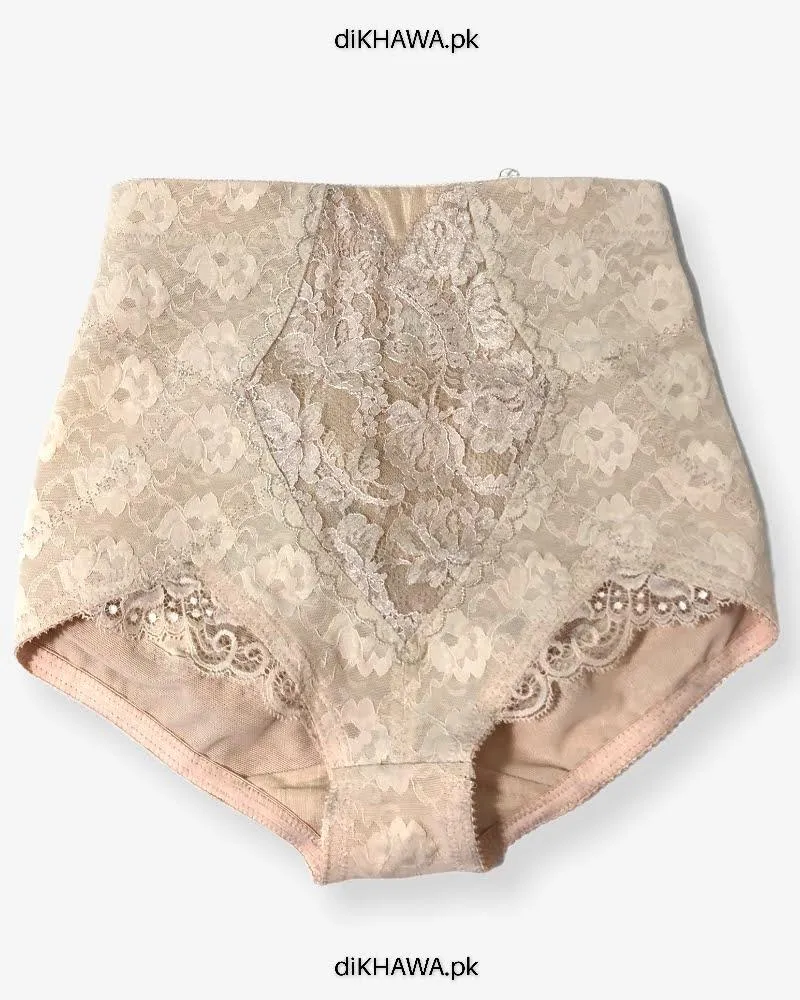 Imported Stocklot Branded Mid Waist Boyleg Panty In Net Panty Stretchable Net Lace Panty 2021