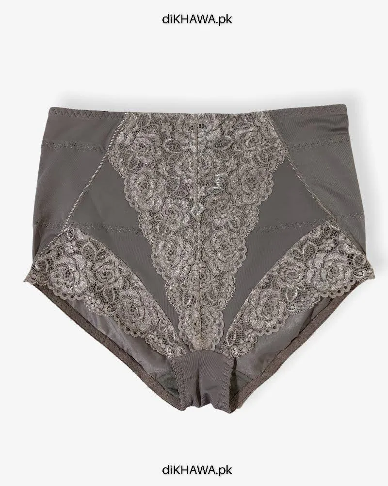 Imported Stocklot Branded Mid Waist Boyleg Panty In Net Panty Stretchable Net Lace Panty 2021