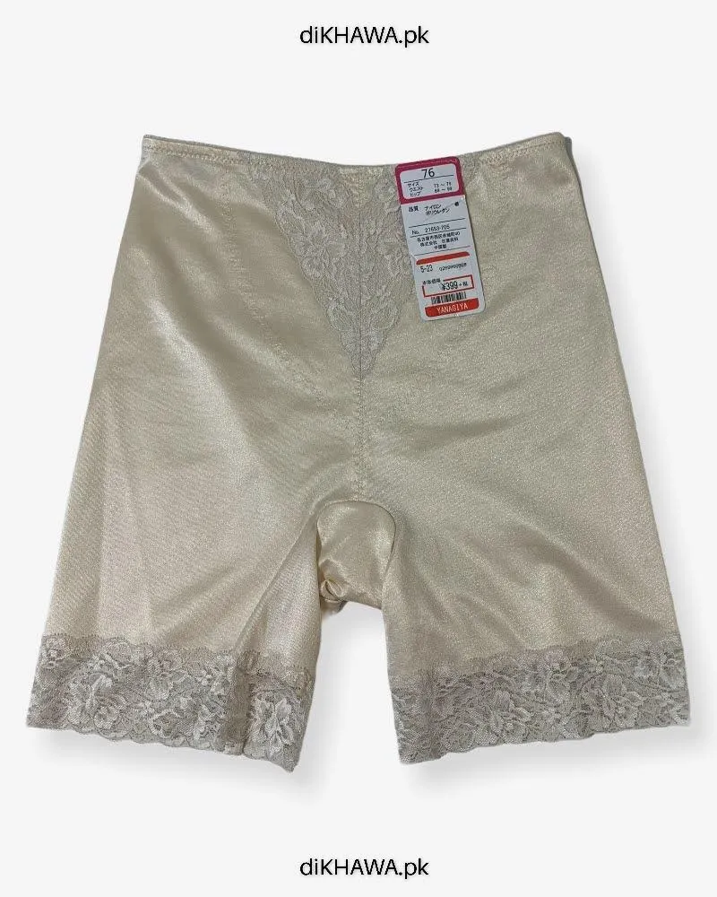 Imported Stocklot Branded Mid Waist Boyleg Panty In Net Panty Stretchable Net Lace Panty 2021