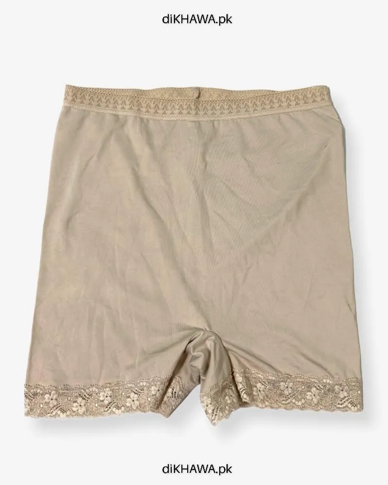 Imported Stocklot Branded Mid Waist Boyleg Panty In Net Panty Stretchable Net Lace Panty 2021
