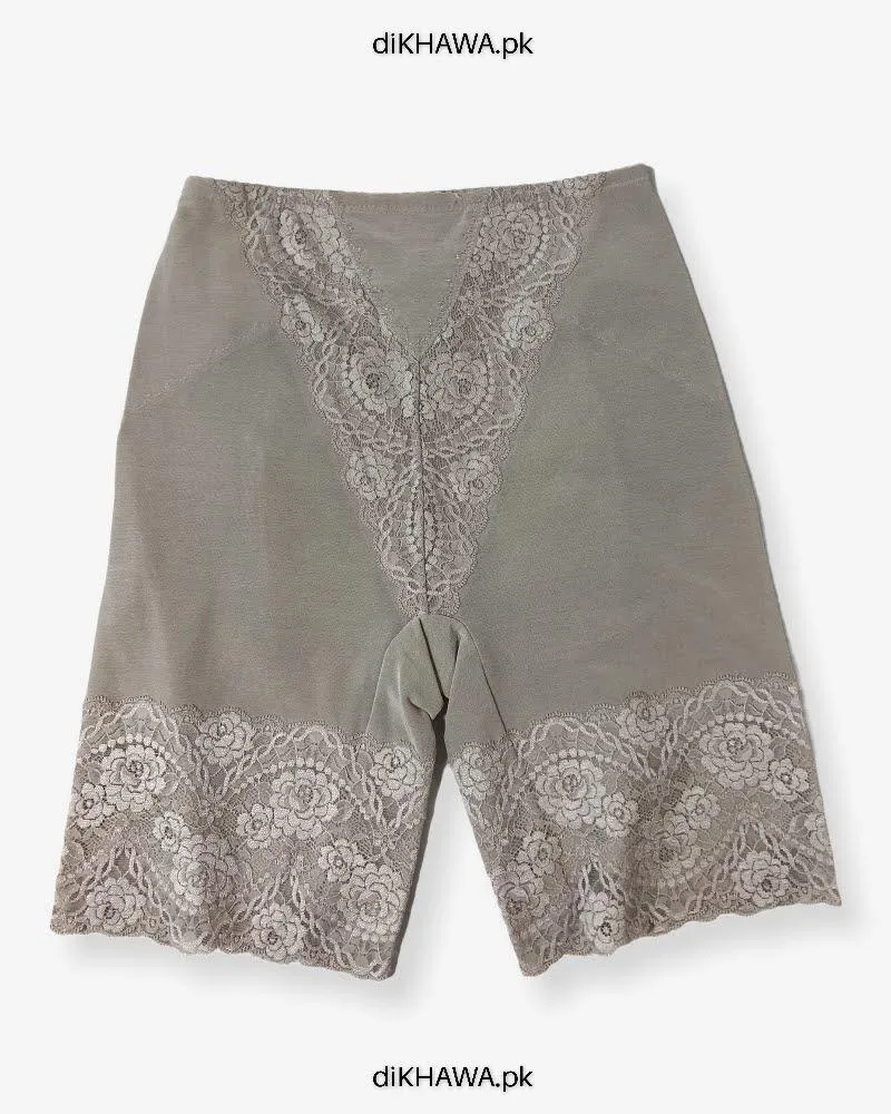 Imported Stocklot Branded Mid Waist Boyleg Panty In Net Panty Stretchable Net Lace Panty 2021