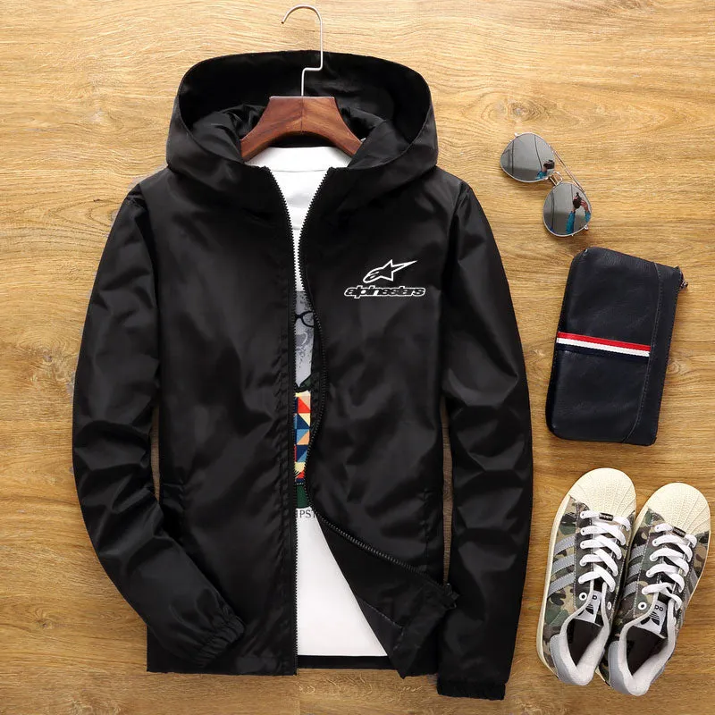 jacket casual large section men's coat street 7XL Big-ticket savings new and men's 2020 spring size summer jacket thin zipper hooded bomber trench Stylish design