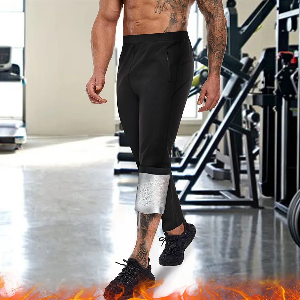 Junlan Men Hot Thermo Lightweight Sauna Workout Legging