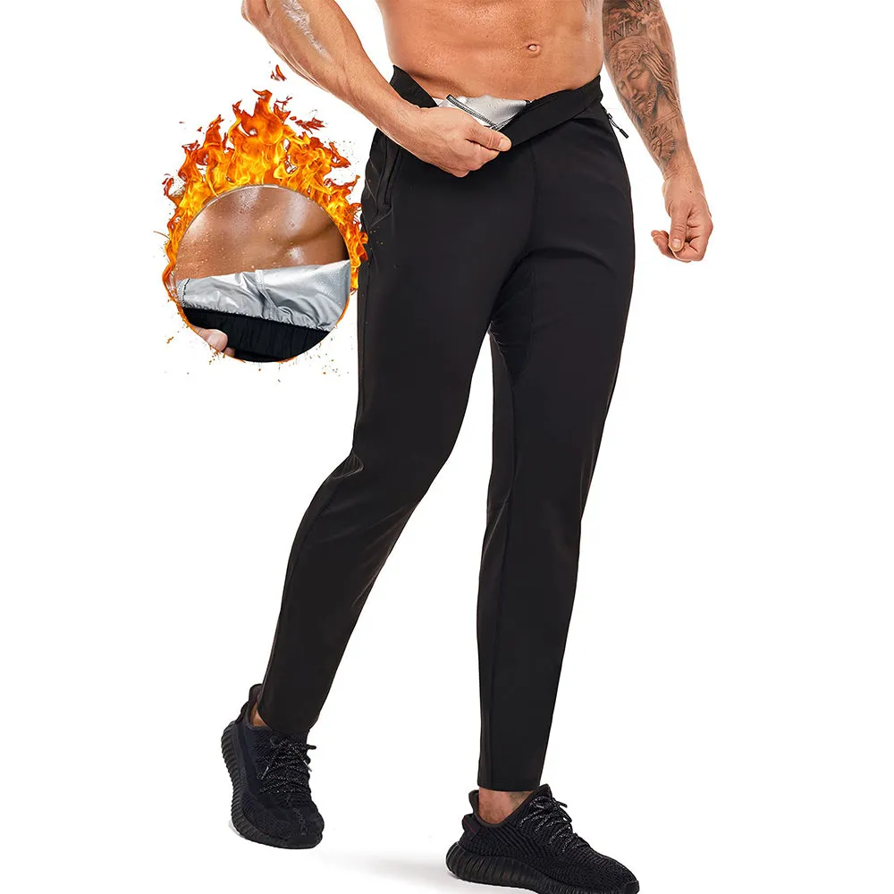Junlan Men Hot Thermo Lightweight Sauna Workout Legging
