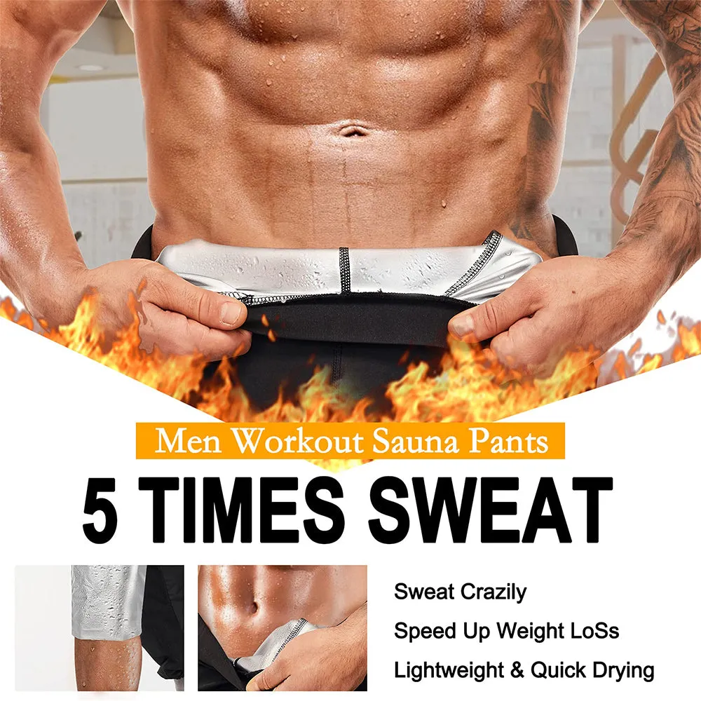 Junlan Men Hot Thermo Lightweight Sauna Workout Legging