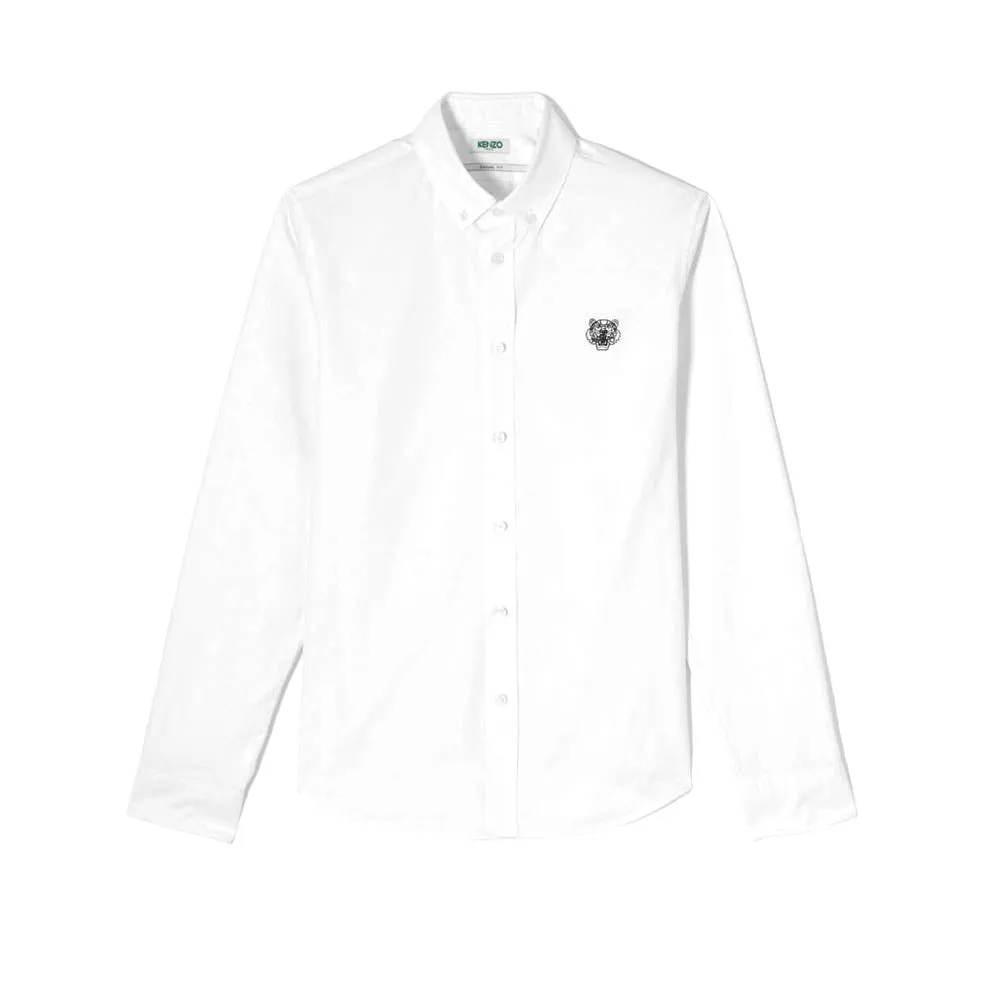 Kenzo Men's Tiger Patch Long Sleeve Woven Shirt