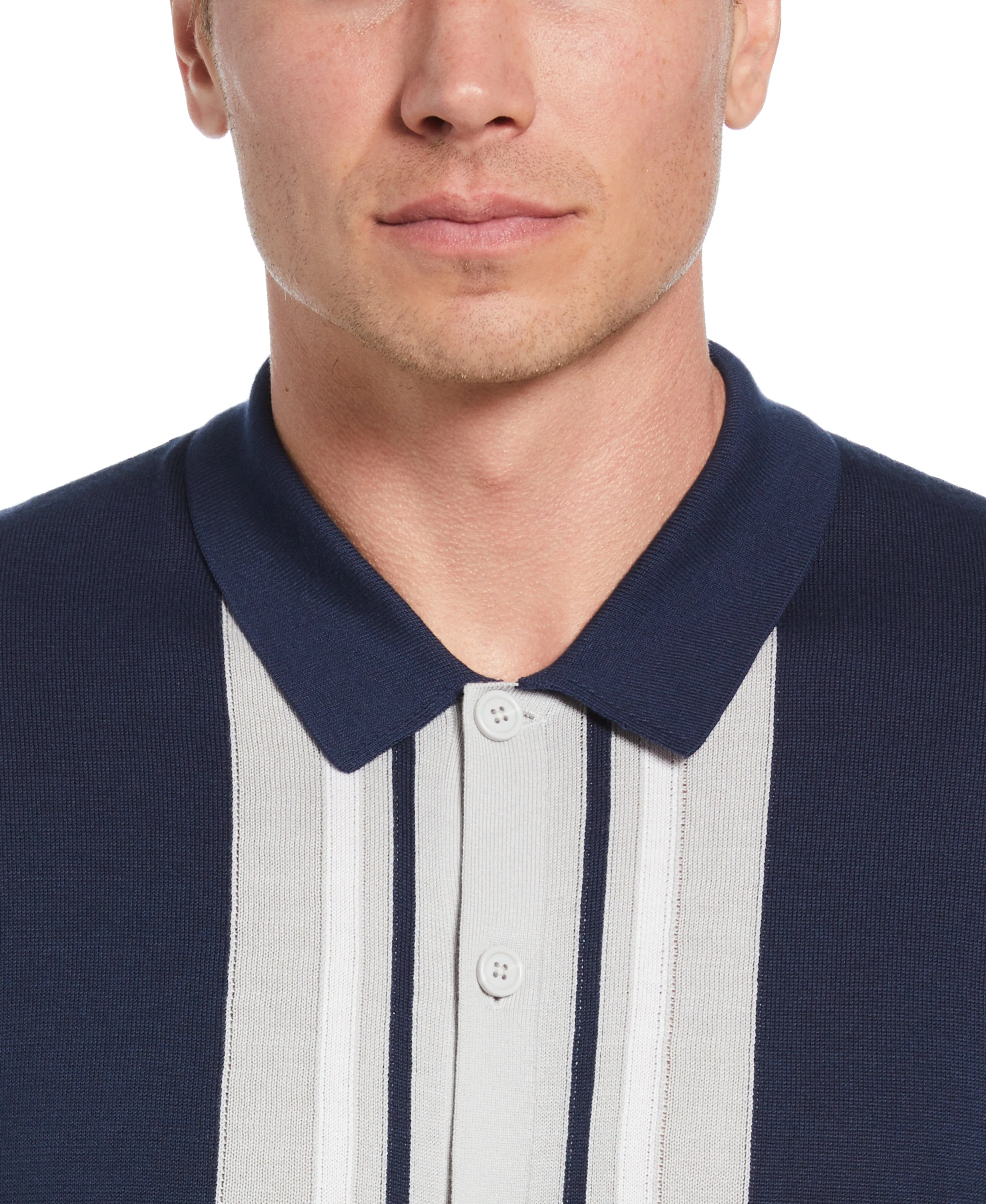 L-Shape Color Block Knit Sweater Shirt