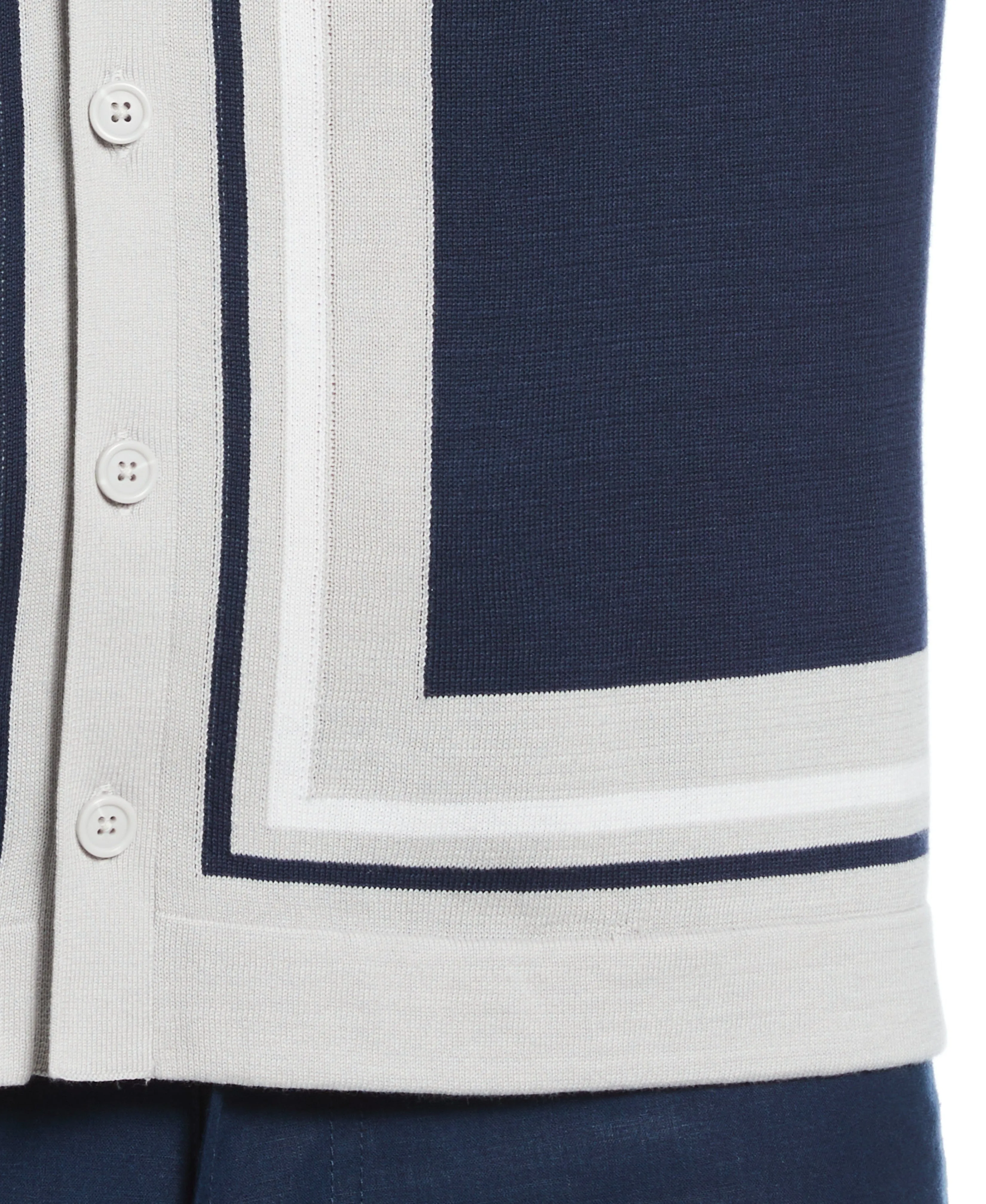 L-Shape Color Block Knit Sweater Shirt