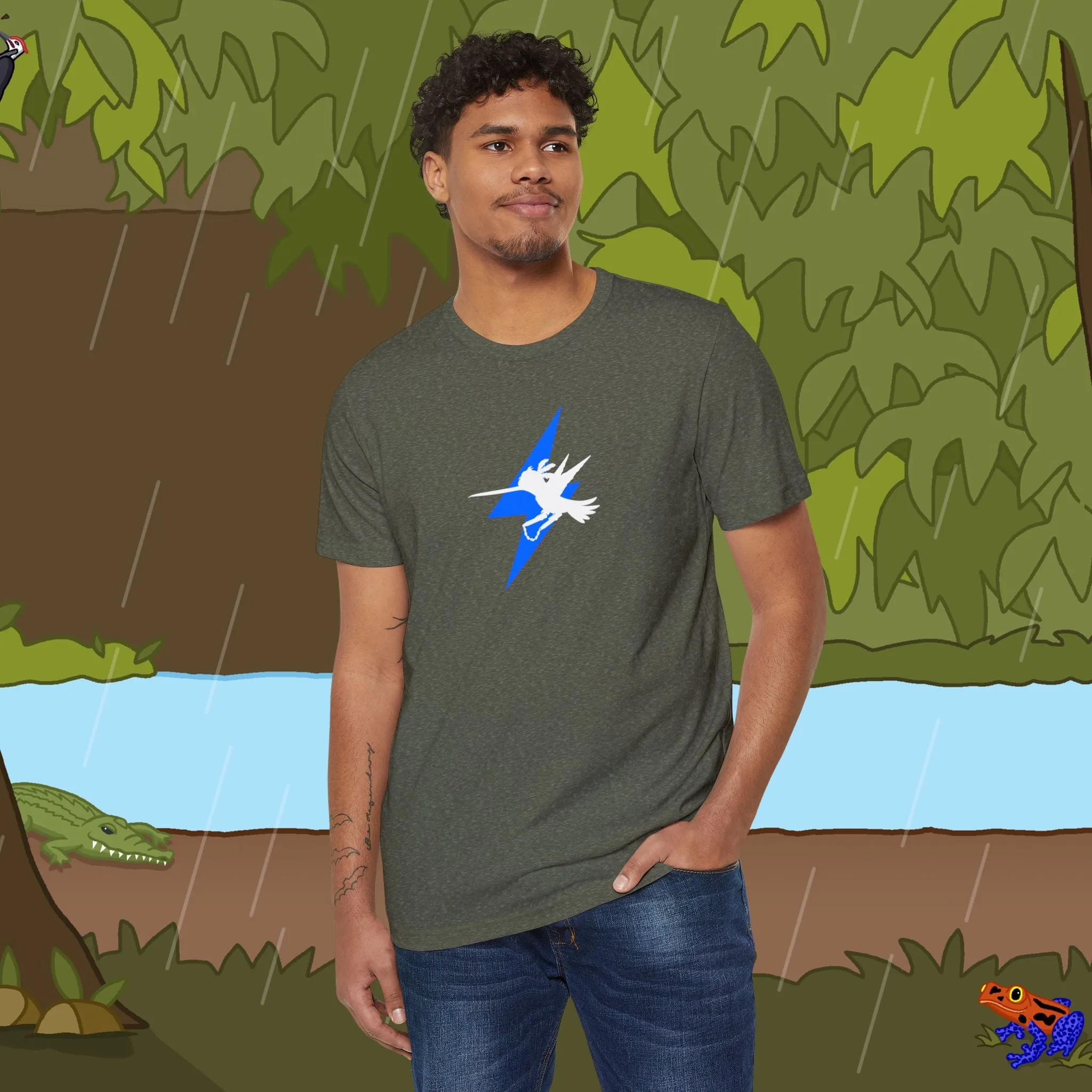 Lightning Bolt Nunchucks Recycled Organic T-Shirt