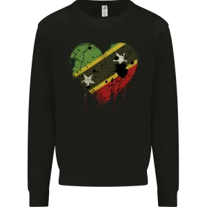 Love Saint Kitts and Nevis Flag Day Football Mens Sweatshirt Jumper