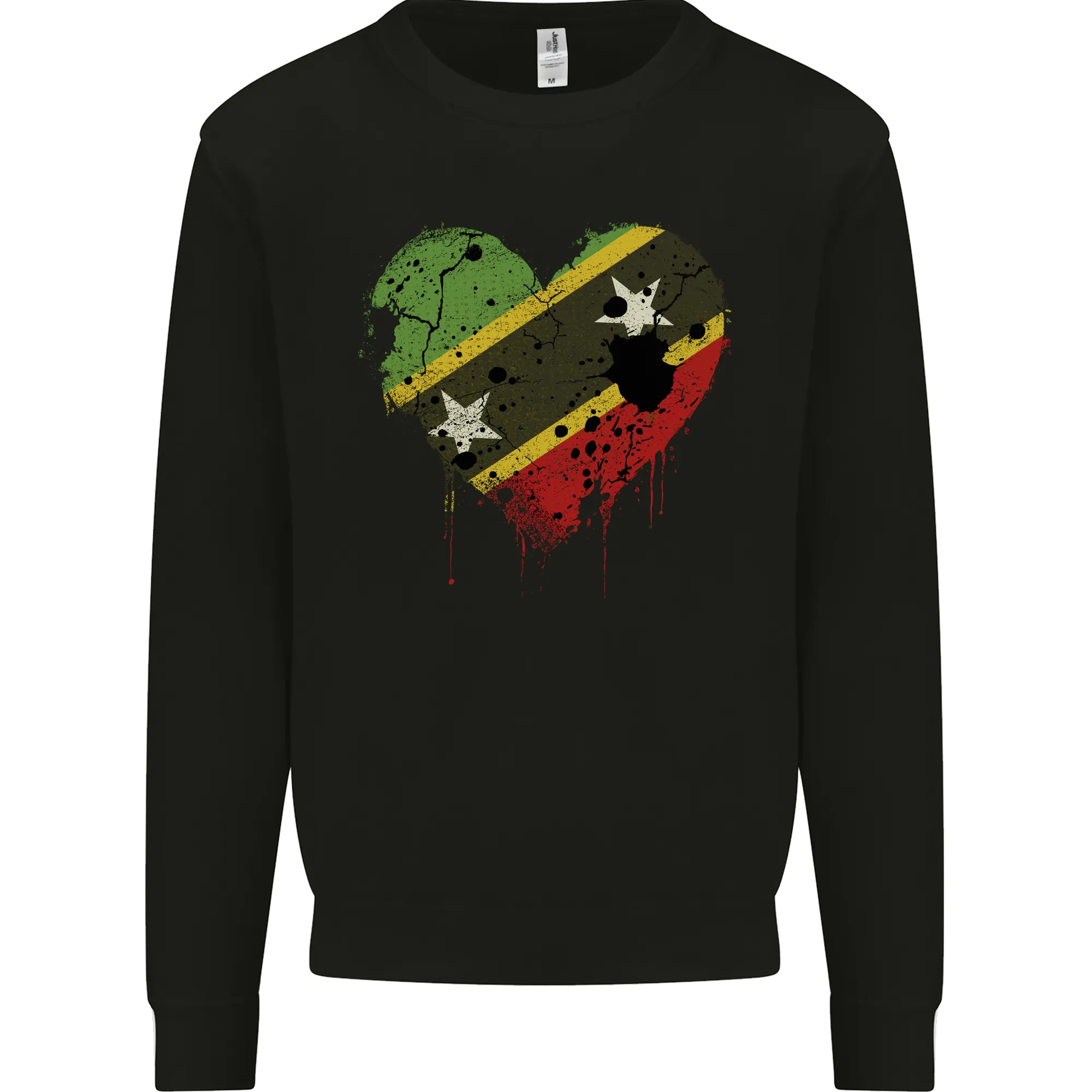 Love Saint Kitts and Nevis Flag Day Football Mens Sweatshirt Jumper