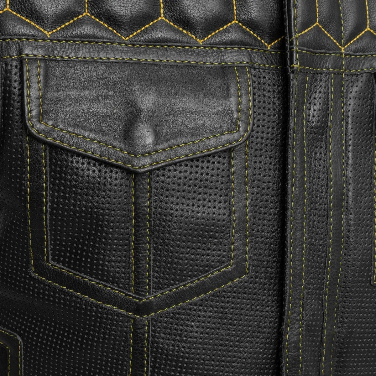 Lowside Hornet Perforated Men's Leather Vest