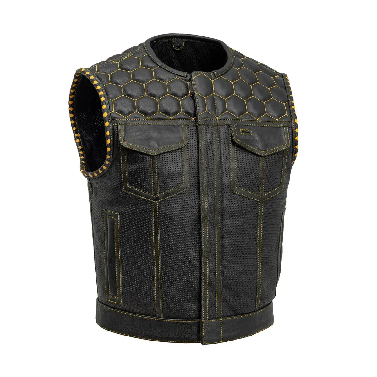 Lowside Hornet Perforated Men's Leather Vest