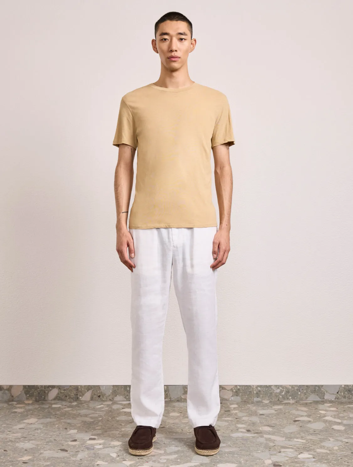LUCIO LINEN-COTTON T-SHIRT