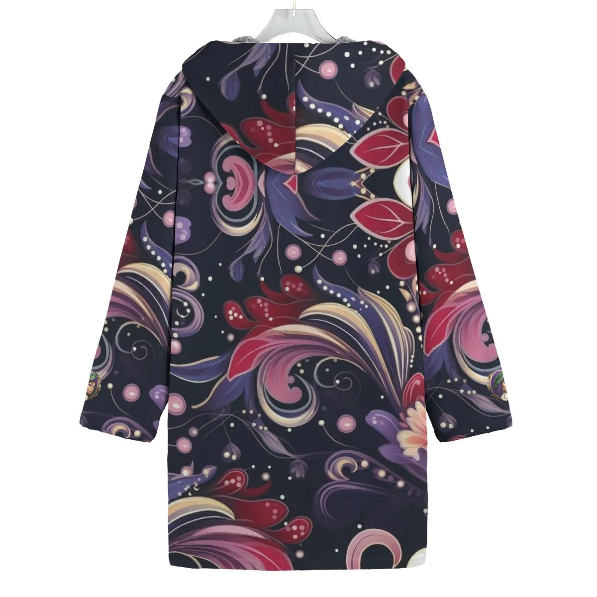 Majestic Sparkle Button Fleece Blanket Coat