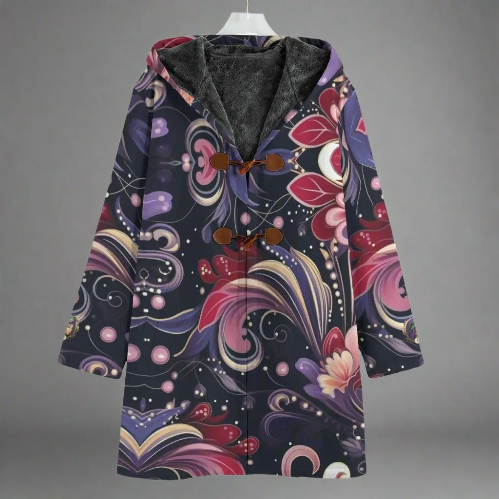 Majestic Sparkle Button Fleece Blanket Coat