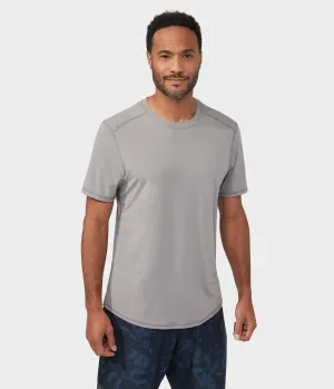 Manduka Apparel - Men's Pro Top - Tech Short Sleeve Tee - Silver Filigree