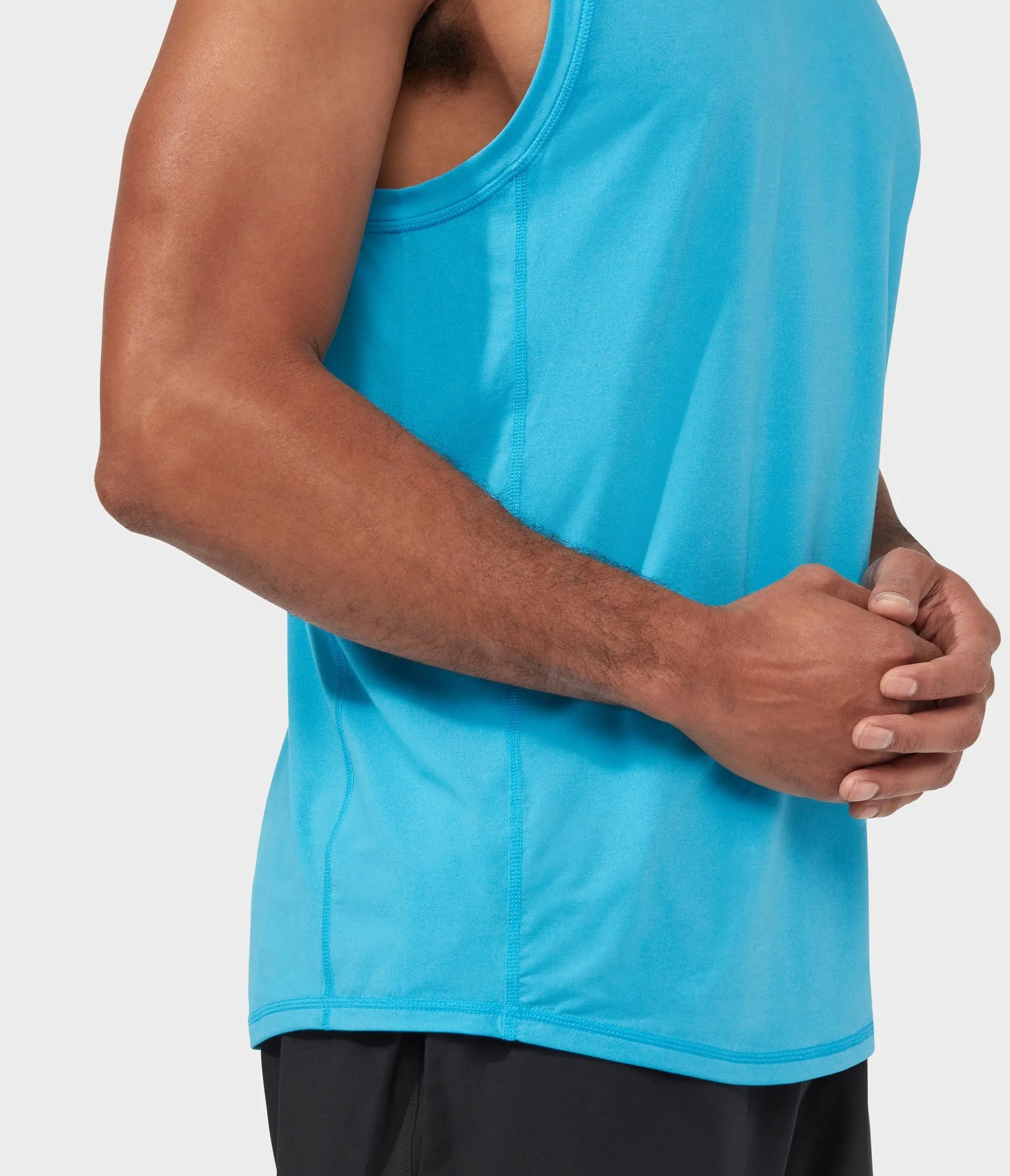 Manduka Apparel - Men's Pro Top - Tech Slim Fit Tank - Dresden Blue