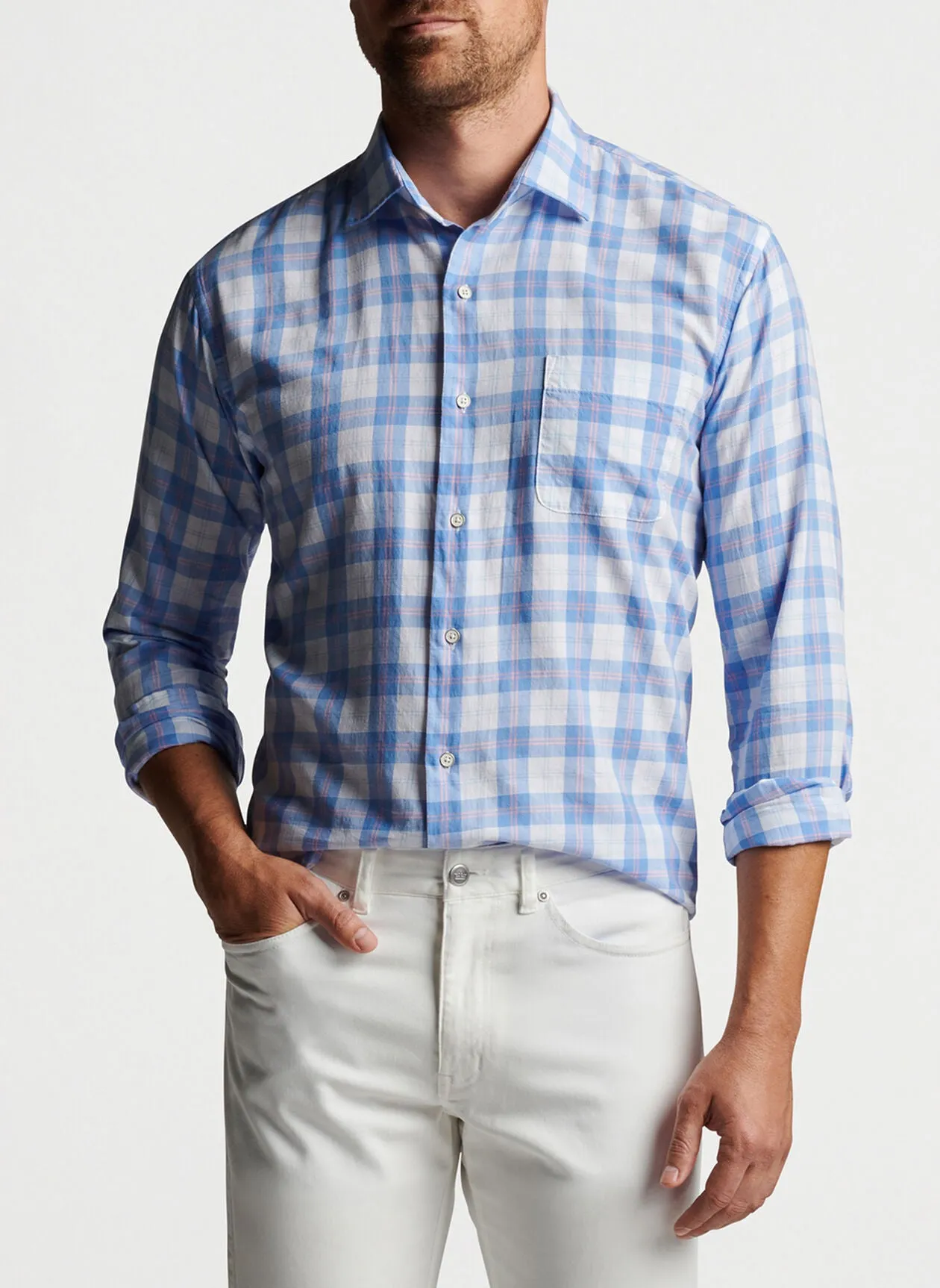 Menlo Cotton Shirt (Blue Granite)